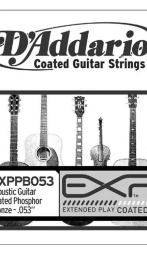 D'Addario EXPPB053 EXP Coated Phosphor Bronze Acoustic Guitar Single String .053