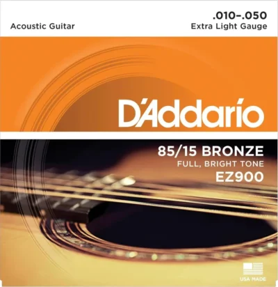 D'Addario EZ900 85/15 American Bronze Extra Light 10 - 50 Acoustic Guitar Stings