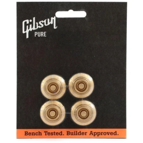 Gibson Genuine Accessories Top Hat Knobs - Gold - Set of 4 Knobs - - PRHK020