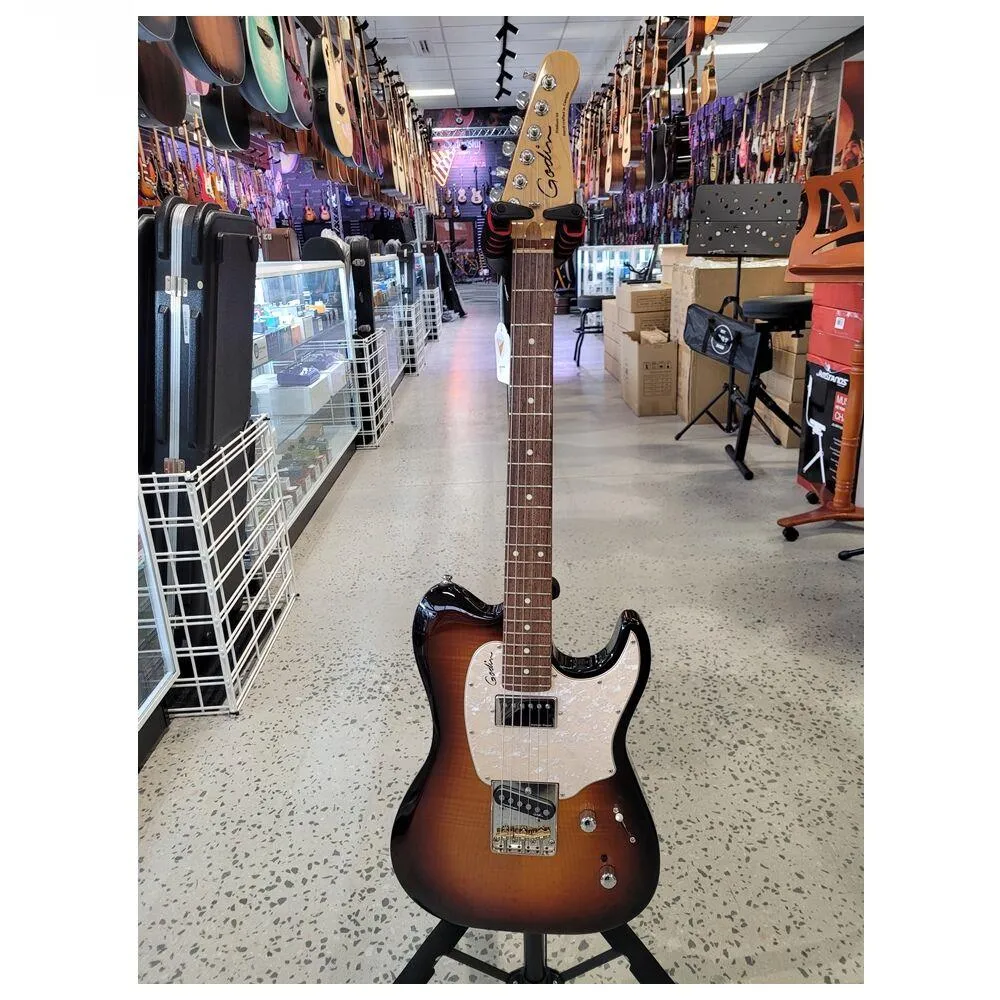 GODIN Stadium 59 Vintage Burst Flame RN with Godin Gig Bag Made in Canada