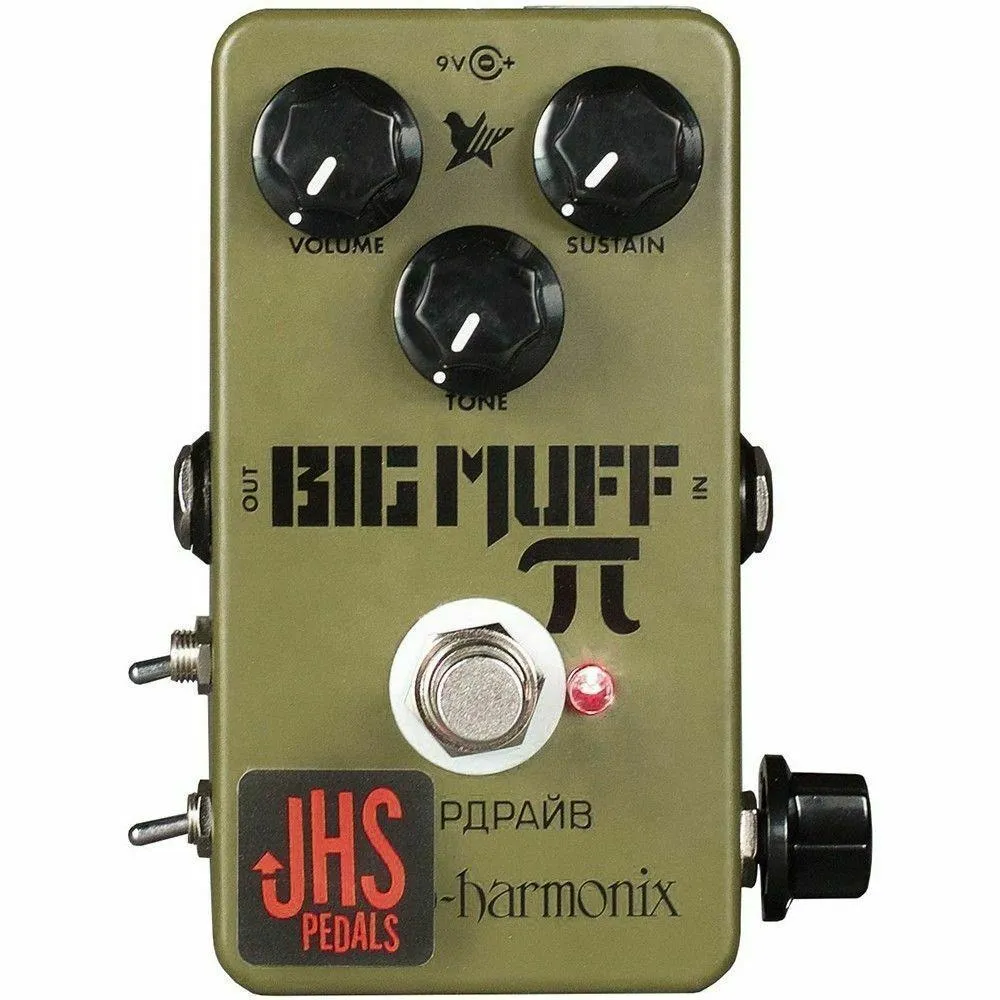 JHS EHX Green Russian Big Muff Pi Moscow Mod Fuzz Overdrive Guitar Effects Pedal