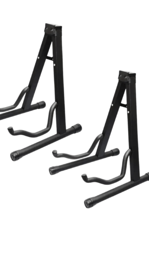 BBT Foldable Combo Acoustic / Electric / Bass Guitar Stand - Black - 2 Pack