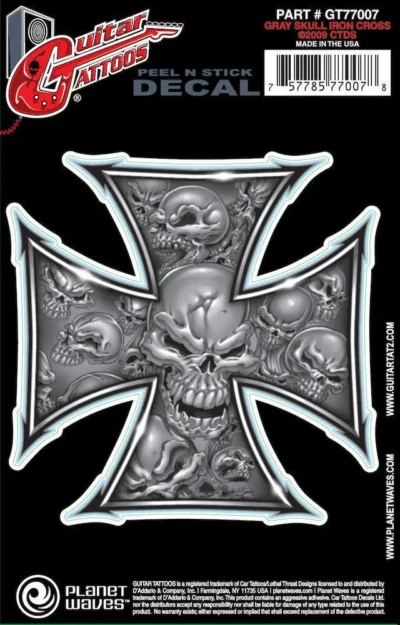 D'Addario Guitar Tattoo, Iron Cross