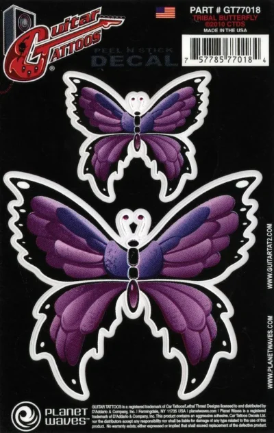 D'Addario Guitar Tattoo, Tribal Butterfly