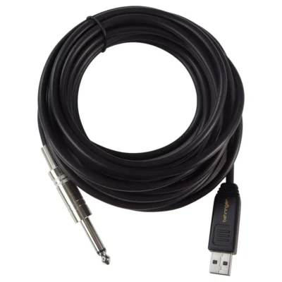 The Behringer Guitar To USB Interface Connection Mono 1/4" Jack Cable