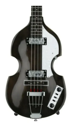 Hofner Ignition Beatle Violin Bass - Black Hollowbody Electric Bass c/ Case