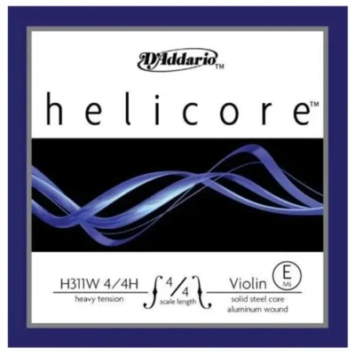 D'Addario Helicore Violin Single E String  4/4 Scale, Heavy Tension