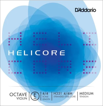 D'Addario Helicore Octave Violin Single E String, 4/4 Scale, Medium Tension