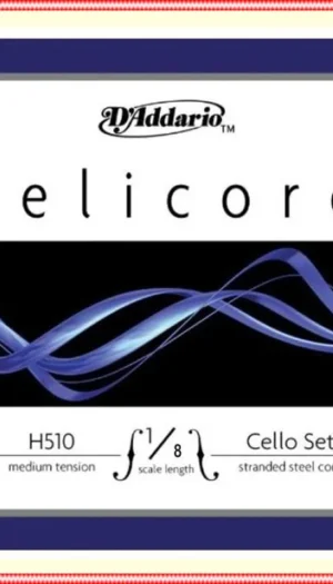 D'Addario Helicore 1/8 Size Cello Strings Medium Set - New strings no packaging