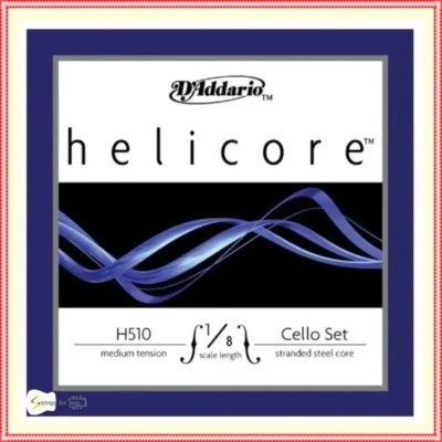 D'Addario Helicore 1/8 Size Cello Strings Medium Set - New strings no packaging