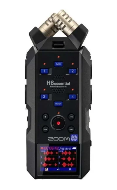 Zoom H6essential 6-Track 32-Bit Float Portable Field Handy Recorder