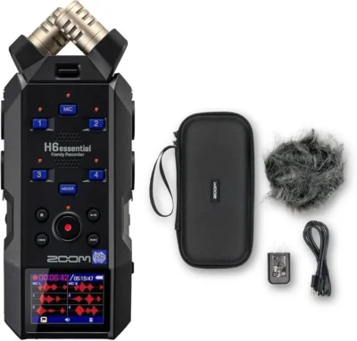 Zoom H6 Essential 32-Bit Six Track Recorder + APH-6E Accsesories Pack