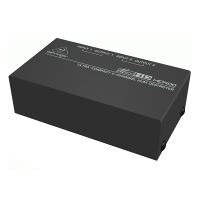 The Behringer Ultra-Compact MICROHD HD400 2-Channel Hum Destroyer