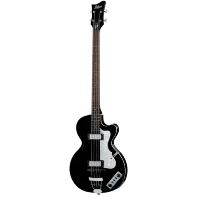 Hofner Ignition Club Bass - Black  Hollow Body  Bass guitar With Case