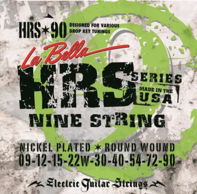 La Bella HRS-90 9-String Electric Guitar Nickel Rounds strings set ƒ?? 09-90