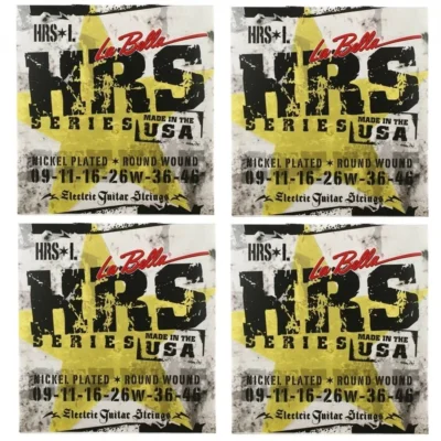 La Bella HRS-L Nickel Plated Electric Guitar Strings - Light  4 SETS 9 - 46
