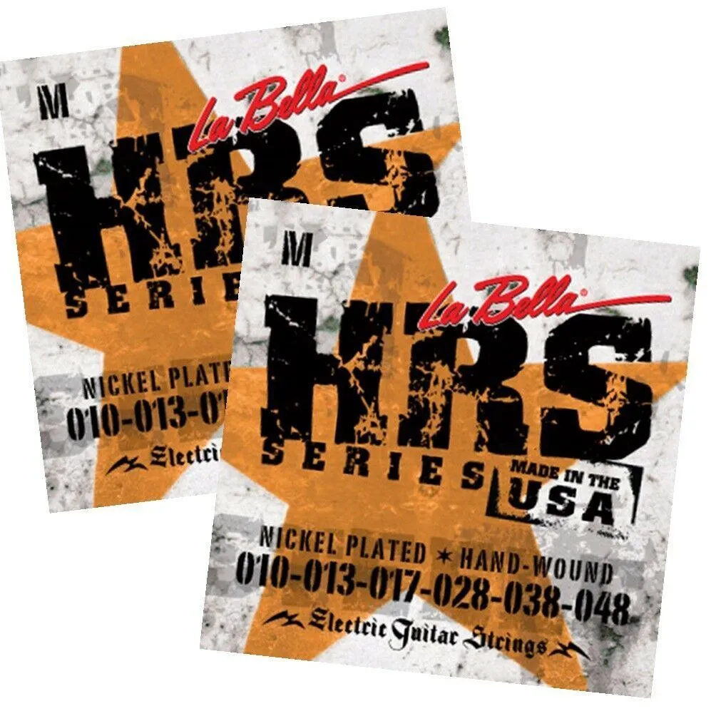 2 sets La Bella HRS-M Nickel Rounds Medium Electric Guitar Strings 10 - 48