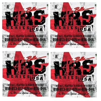 La Bella HRS-R Electric Guitar Strings Regular 4 SETS  Gauge 10 - 46