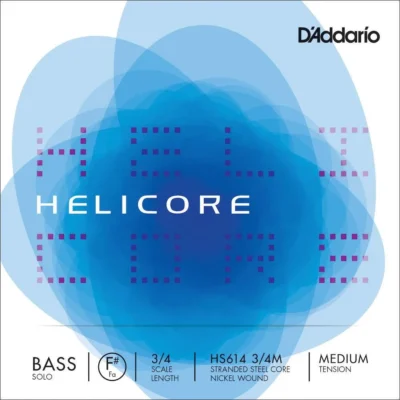 D'Addario Helicore Solo Bass Single F# String, 3/4 Scale, Medium Tension
