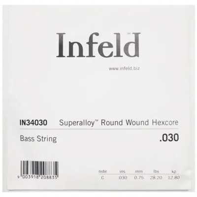 Thomastik-Infeld Superalloy Hexcore Single 6th - C String Bass Guitar Gauge .030
