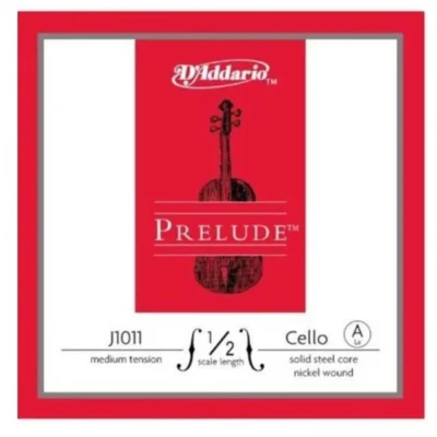 D'Addario Prelude Cello Single A String 1/2 Scale Medium Tension J1011- 1/2M