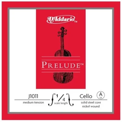 D'Addario Prelude Cello Single A String 1/4 Scale, Medium Tension