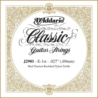 D'Addario J2901 Classics Rectified Classical Guitar Single E 1st String