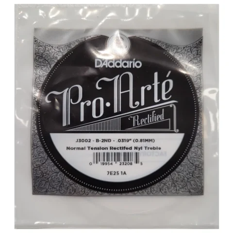 D'Addario J3002 Rectified Classical Guitar Single String 2nd B, Normal Tension
