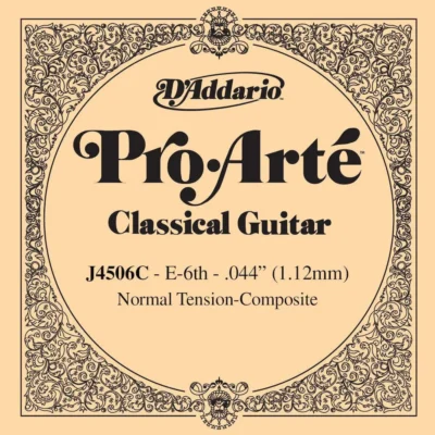 D'Addario J4506C Pro-Arte Composite Classical Guitar Single String, Normal Tension, Sixth String