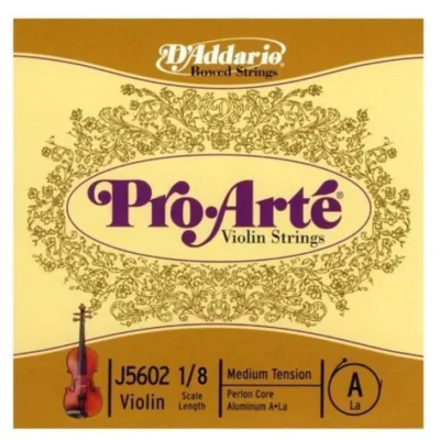 D'Addario Pro-Arte Violin Single A String, 1/8 Scale, Medium Tension J5602