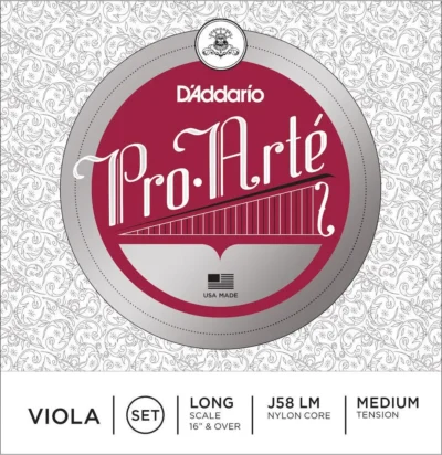 D'Addario Pro-Arte Viola String Set, Long Scale, Medium Tension