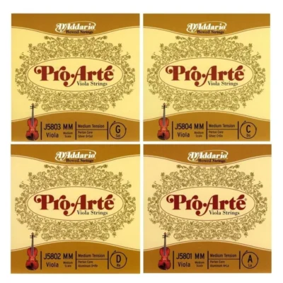 D'Addario Pro-Arte Viola Strings Set Medium Scale Medium Tension 15" - 16"