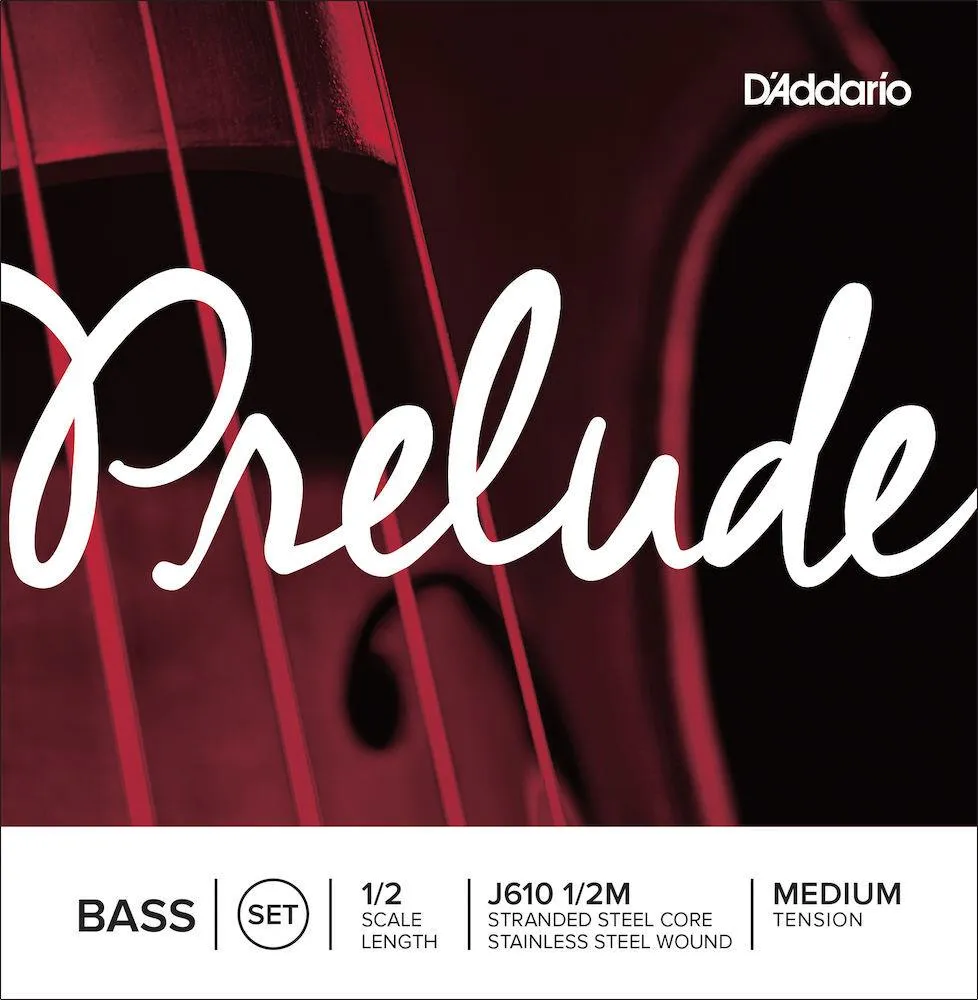 D'Addario Prelude Bass String Set, 1/2 Scale, Medium Tension