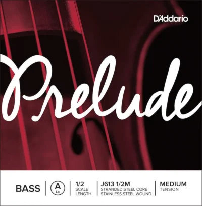 D'Addario Prelude Bass Single A String, 1/2 Scale, Medium Tension