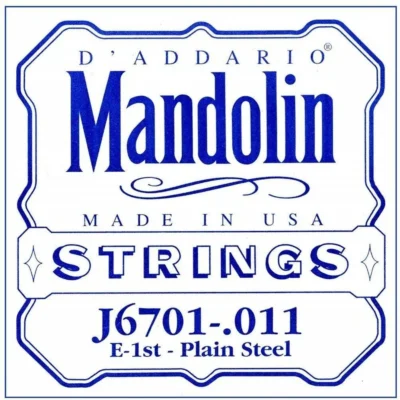 D'Addario J6701 Nickel Mandolin Single String, .011 First String E