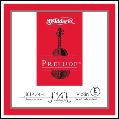 D'addario Prelude Violin Single E String  4/4 Scale, Heavy Tension Made in USA