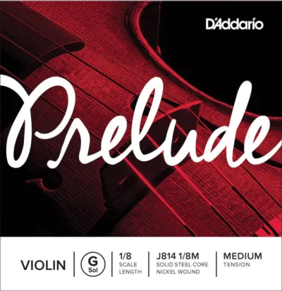 D'Addario Prelude Violin Single G String, 1/8 Scale, Medium Tension