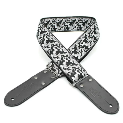 DSL JAC20-CAMO-BLACK Jacquard Weaving Guitar Strap - 2" (CAMO-BLACK)