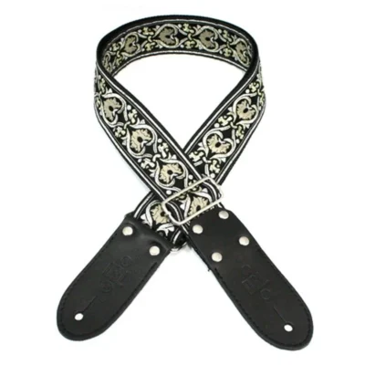 DSL Jacquard Weaving GOK Guitar Strap  Hand Made in Australia Leather Ends
