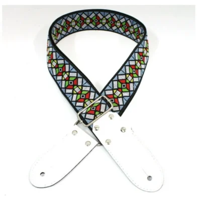 DSL Jacquard Weaving HAZE Guitar Strap Hand Made in Australia Leather Ends