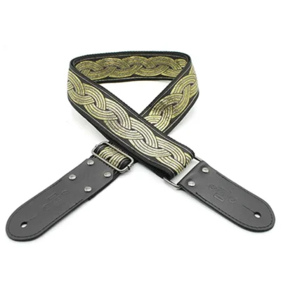 DSL JAC20-PLAT-GOLD Jacquard Weaving Guitar Strap - 2"