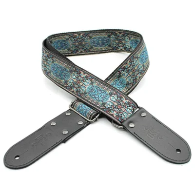 DSL JAC20-JAC20-SHIRAZ-BLUE Jacquard Weaving Guitar Strap - 2"