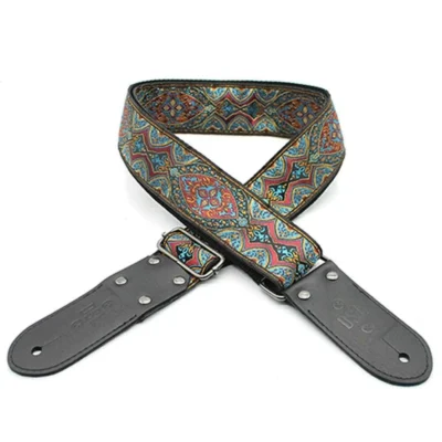 DSL JAC20-JAC20-SHIRAZ-RED Jacquard Weaving Guitar Strap - 2"