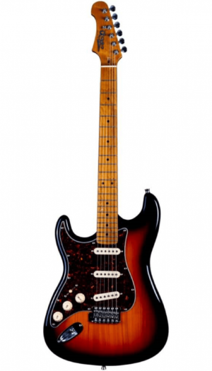 Jet JS-300 SSS Electric Guitar Sunburst  Left Hand  - Roasted Maple Neck