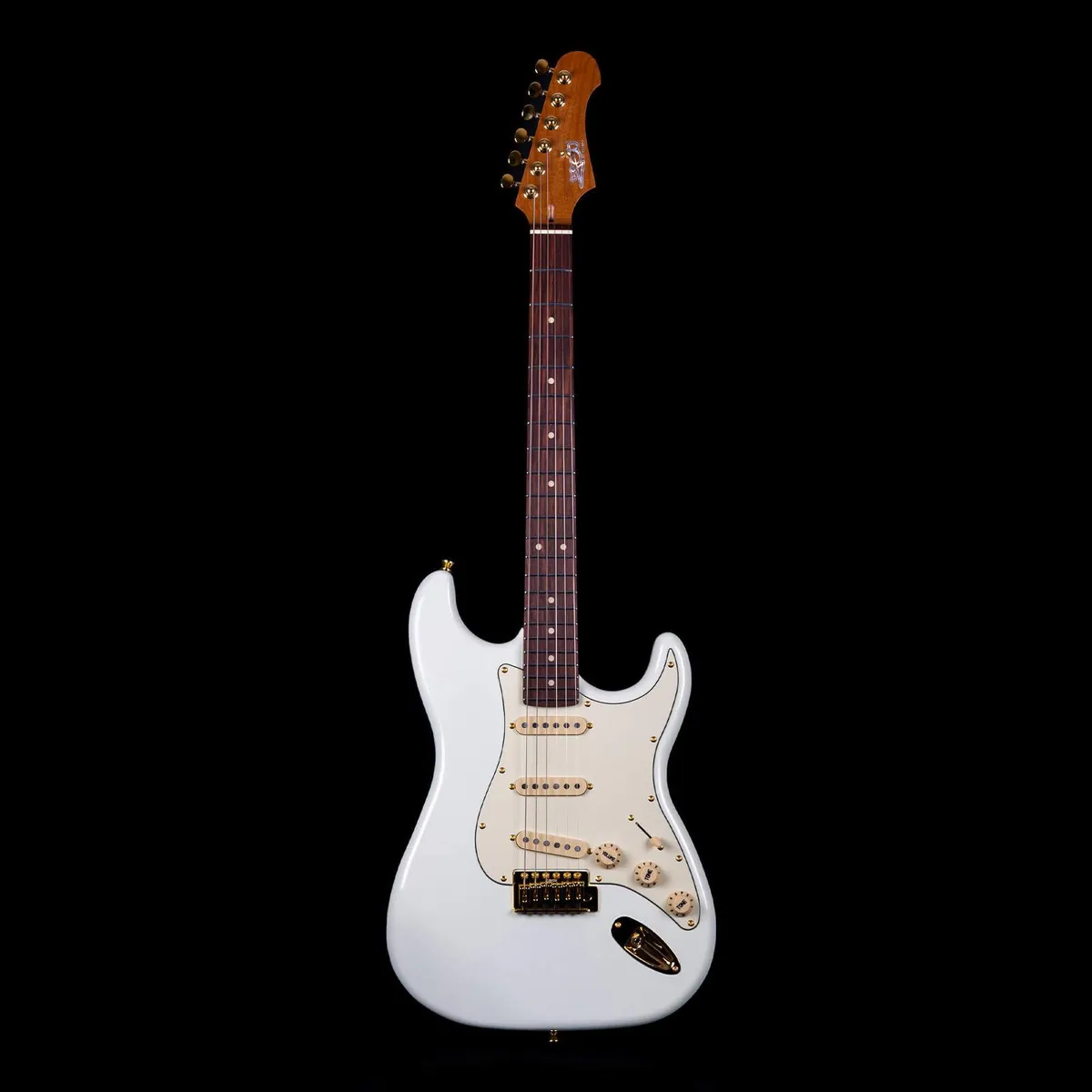JET JS-380-OW-G Electric Guitar - Olympic White with Gold Hardware