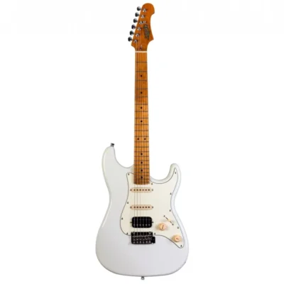 Jet JS-400-OW HSS Electric Guitar - Olympic White  - Roasted Maple Neck