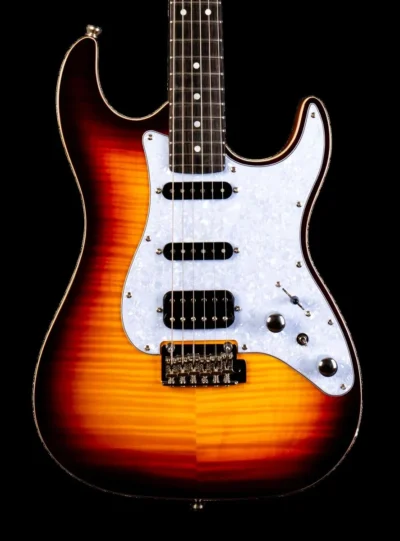 Jet JS-600-BS  Electric Guitar - Flamed Top - Sunburst Ebony Fretboard