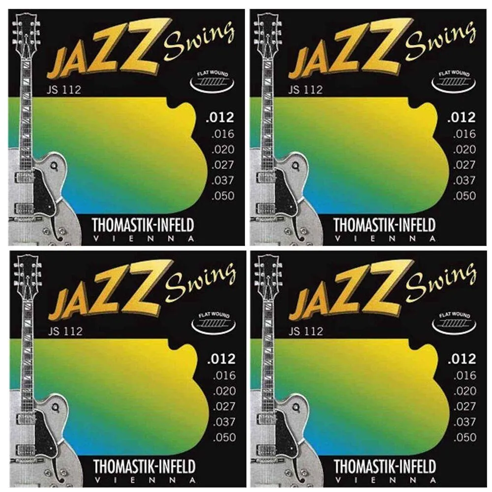 Thomastik-Infeld Jazz Swing Flatwound Electric Guitar Strings 12 - 50 4 Sets