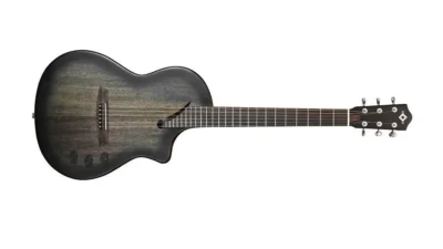 Katoh Hispania Acoustic / Electric Guitar Mahogany - Trans Black With Bag