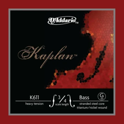 D'Addario Kaplan Bass Single G String, 3/4 Scale, Heavy Tension